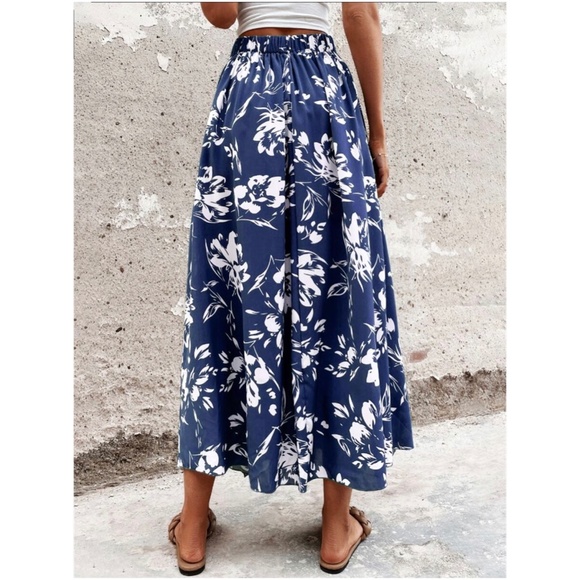 Boho Floral Print Wrap maxi Skirt - Picture 11 of 12